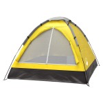2-Person Dome Tent - Easy Set Up Shelter with Rain Fly and Carrying Bag for Camping, Beach, Hiking, and Festivals by Wakeman Outdoors (Yellow)