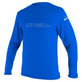 O'Neill Wetsuits Youth Basic Skins UPF 50+ Long Sleeve Sun Shirt, Pacific, 12