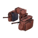 Reinsman Deluxe Insulated Leakproof Cooler Saddle Bag with Additional Cantle Bag and Straps, Brown