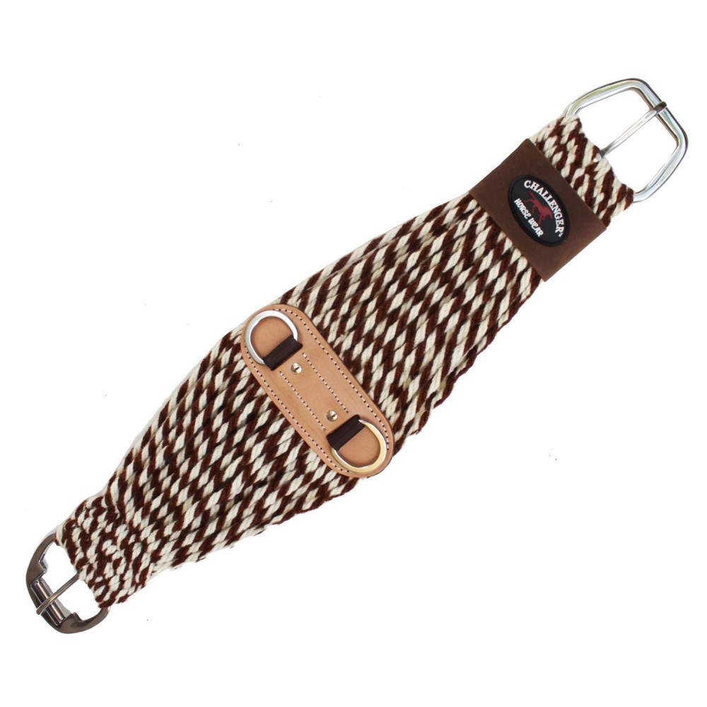 CHALLENGER 22 Horse Western 27 Strand Double Weave Two-Tone Mohair Roper Cinch 97RT05-22