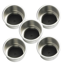 NovelBee Stainless Steel Cup Drink Holder with Drain,Mounting Gasket and Internal pad for Marine Boat Rv Camper (5-Pack)