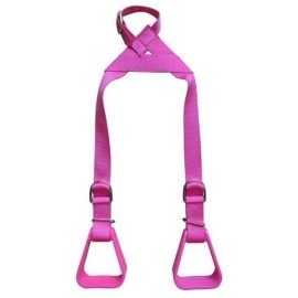 Showman Heavy Duty Pink Adjustable Nylon Little Buddy Helper Kids Stirrups