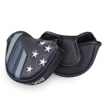 Craftsman Golf Blue Strips Stars Small Mid-Size Half Mallet Putter Head Cover Headcover Magnetic Closure (for Heel Shaft)