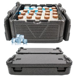 Chill Ice Collapsible Cooler Foam Chest Box - Insulated, Foldable, Portable, Lightweight, Iceless & Waterproof - Large
