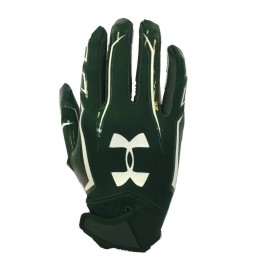 Under Armour New Mens F4 Deceit Receiver Football Gloves Green/White Size 4XL