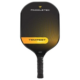 Paddletek Tempest Wave II Pickleball Paddle Professional Pickleball Paddles with Honeycomb Core, Carbon Fiber Surface, Graphite PolyCore & High Tack Performance Grip USAPA Approved