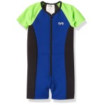 TYR Boy's Solid Thermal Suit, Royal/Lime/Black, 910