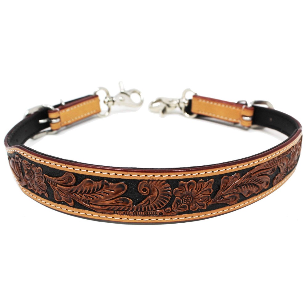 CHALLENGER Western Tack Floral Tooled Leather Wither Breast Collar Strap 10501