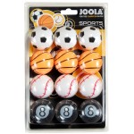 JOOLA Table Tennis Balls Sports Set in Sports Design 40 mm 3-Star Training Quality - Even Ball Jumping Colourful