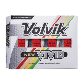 Volvik Vivid Golf Balls - Matte Red, Dozen