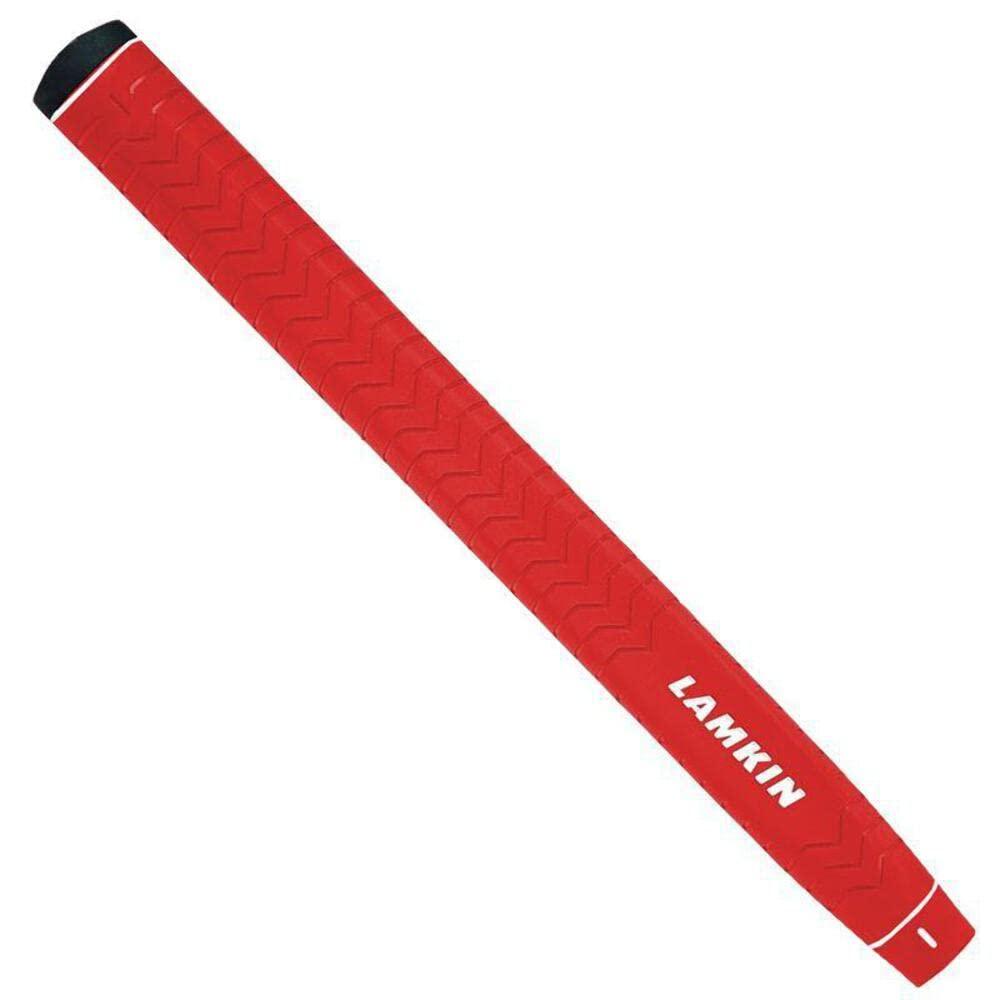 Lamkin Deep Etched Golf Grips, Putter Grips, with Lamkin Genesis Technology, Red