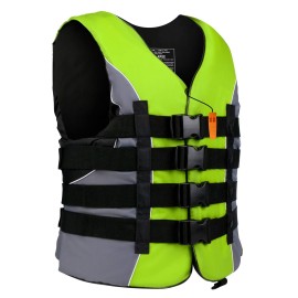 XGEAR Adult USCG Life Jacket Vest Water Sports (Lime, L)