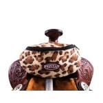 Showman Leopard Print Insulated Nylon Saddle Pouch