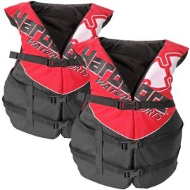 2 pack Hardcore Coast Guard type III PFD for adults; life jacket paddle vest for adults; life vest flotation device; Jet ski, wakeboard, hardshell kayak lufe jacket; extra life jacket for pontoon boat