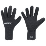 SEAC Ultraflex, 5 mm Ultra-Elastic Neoprene Gloves for Diving and Spearfishing, Anti-Slip, Black, Medium