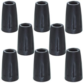 Rubber Tips Cover(8 Pack ) Replacement for Walking Sticks Hiking Trekking Poles Collapsible (Black)