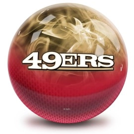 San Francisco 49ers NFL On Fire Bowling Ball 12lbs