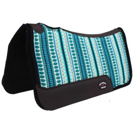 CHALLENGER Horse Saddle PAD Western Contoured Fleece Padded Turquoise 39RT08TR