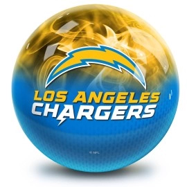 Los Angeles Chargers NFL On Fire Bowling Ball 10lbs