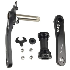 BNVB Bike Crank Arm Set, 170mm 105 BCD Mountain Bike Crank Set with Bottom Bracket Crank and Chainring Bolts for MTB BMX Road Bicyle, Compatible with Shimano, FSA, Gaint (Black)