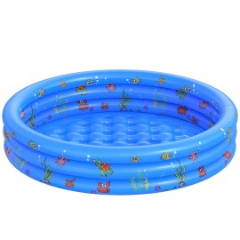 Garden Round Inflatable Baby Swimming Pool, Portable Inflatable Child/Children Little Pump Pool,Kiddie Paddling Pool Indoor&Outdoor Toddler Water Game Play Center for Kids/Girl/Boy