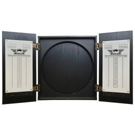 Bulls Darts Deluxe Wooden Dartboard Cabinet - Black