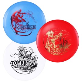 Dynamic Discs Latitude 64 SPZ Disc Golf Starter Set Set Includes a Base Plastic Superhero, Pirate, and Zombie Beginner Friendly Disc Golf Starter Set Stamp Colors Will Vary (3 Discs)