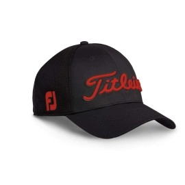 Titleist Tour Sports Mesh Hat Staff Collection - 06 Black/RED - M/L