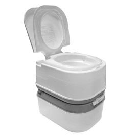 HTTMT- 6.3 Gallon 24L Advanced Portable Toilet Flush Camping Travel Piston Pump Commode [P/N: ET-TOILET002-24L]