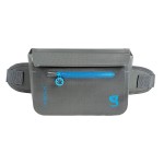 geckobrands Optixtreme Waterproof Waist Pack - Run & Bike Accessory Fanny Pack/Hip Bag for Men and Women, Grey/Neon Blue