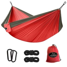 Madera Outdoor Hammocks - Camping Hammock for Outdoors, Backpacking & Camping Gear - Portable Hammock for Travel, Outdoors - Tree & Hiking Gear - Hammock That Holds 400lbs (Indian Paintbrush)