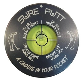 Sure Putt Pro - Golf Putting Aid & Green Reader - Gunmetal