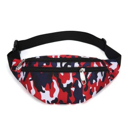 Fanny Pack for Men & Women, Fashion Waterproof Waist Packs with Adjustable Belt, Casual Bag Bum Bags for Travel Sports Running.(Camo Red)