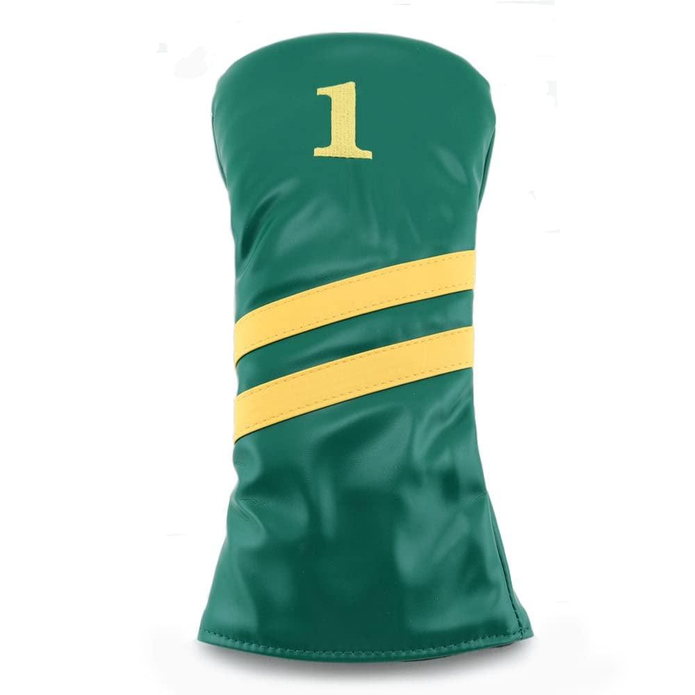 Hurricane Golf 2 Stripe Driver Headcover Green/Yellow Fits 400cc to 460cc