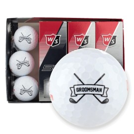 Groomsman Golf Balls, Wilson Staff Elite, Groomsmens Gifts, One Dozen