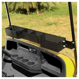 10L0L Golf Cart Front Inner Dash Storage Basket/Tray Organizer for EZGO TXT/RXV, Strong Heavy Steel Basket & Larger Compartments