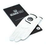 Beaver Golf Mens Golf Gloves White - Hand: Left (Right-Handed) - Premium Cabretta Leather - Maximum Quality - Sustainable - Handmade (L, Left)