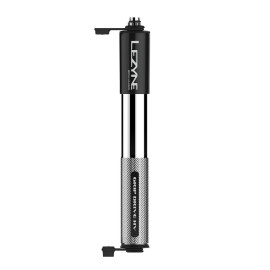 Lezyne Grip Drive HV Bicycle Hand Pump, ABS Flip Chuck, Gravel, Mountain Bike, Presta and Schrader Valve, High Volume, Silver, S, 186 mm