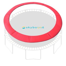 SkyBound 14 Foot Universal Replacement Trampoline Pad (fits up to 7 Inch Springs) - Spring Cover (Red)