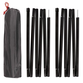 REDCAMP Collapsible Heavy Duty Tarp Poles, Set of 2,6 Section 87 Lightweight Tent Poles for Tarp Canopy Awning