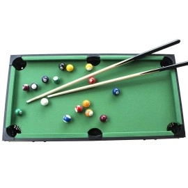 vocheer 36-Inch Billiard Table, Mini Pool Table, Tabletop Snooker Game Set Portable Pool Table with Cues, Balls, Racking Triangle - Green Felt