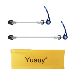 Yuauy Bicycle Quick Release Skewers Axle Front and Rear Skewers Steel for Mountain Bike Road Bike Blue Color