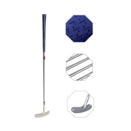 Two Way Junior Golf Putter Stainless Steel Kids Putter Both Left and Right Handed Easily Use for Kids Ages 6-8(Silver Head+Blue Grip,27 inch,Age 6-8)