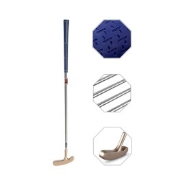Two Way Junior Golf Putter Stainless Steel Kids Putter Both Left and Right Handed Easily Use for Kids Ages 6-8(Gold Head+Blue Grip,27 inch,Age 6-8)