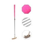 Two Way Junior Golf Putter Stainless Steel Kids Putter Both Left and Right Handed Easily Use for Kids Ages 3-5(Gold Head+Pink Grip,25 inch,Age 3-5)