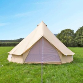 Comfortable Outdoor Cotton Canvas Big Family Camping Bell Tent (Diameter 6M)