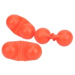 Keen so 40Pcs Fishing Double Rattle, Portable ABS Double Rattle Sea Fishing Attractor Bell Beads Accessory for Luring Fish(Red)