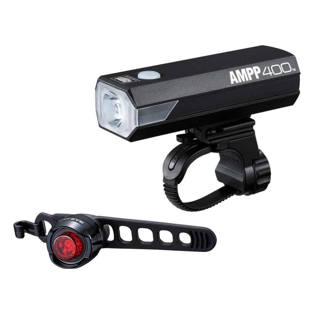 CATEYE - AMPP400 USB Rechargeable Bike Headlight/ORB-RC USB Tail Light COMB0