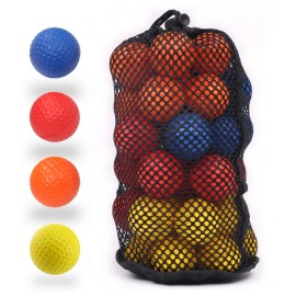 HOW TRUE 24 Pcs Foam Golf Practice Balls for Backyard Indoor Outdoor Training, Limited Flight Soft Golf Practice Balls