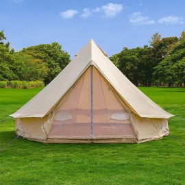 Outdoor Luxury Glamping Bell Tents for Boutique Camping and Occasional Family Camping Trips and Festivals and Human shelter for inhabiting or Leisure(Dia. 6meters